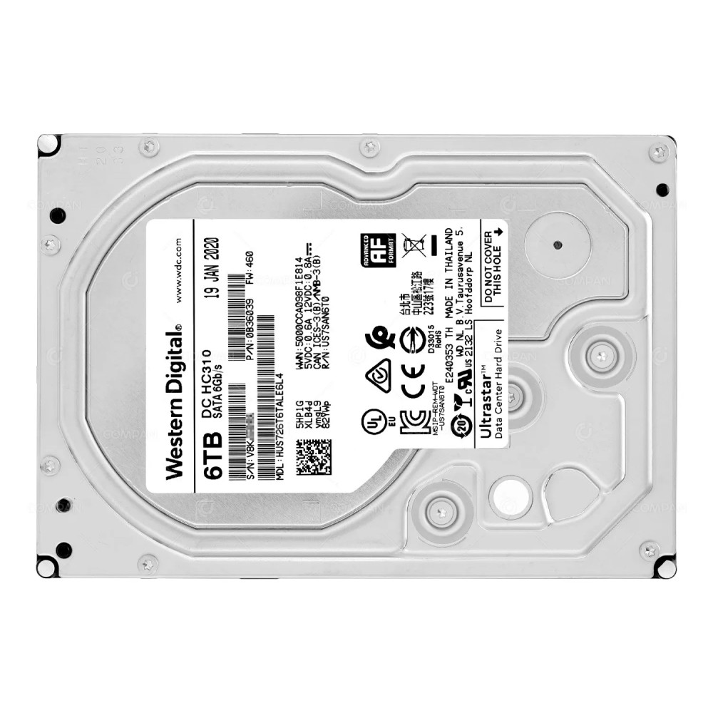 HUS726T6TALE6L4  WD ULTRASTAR 6TB 7.2K 6G SATA 256MB CACHE 3.5 LFF HARD DRIVE