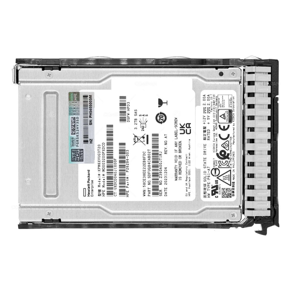 P49748-001  HP 3.2TB 24G 2.5 SFF MU SC SAS SSD G8 G9 G10