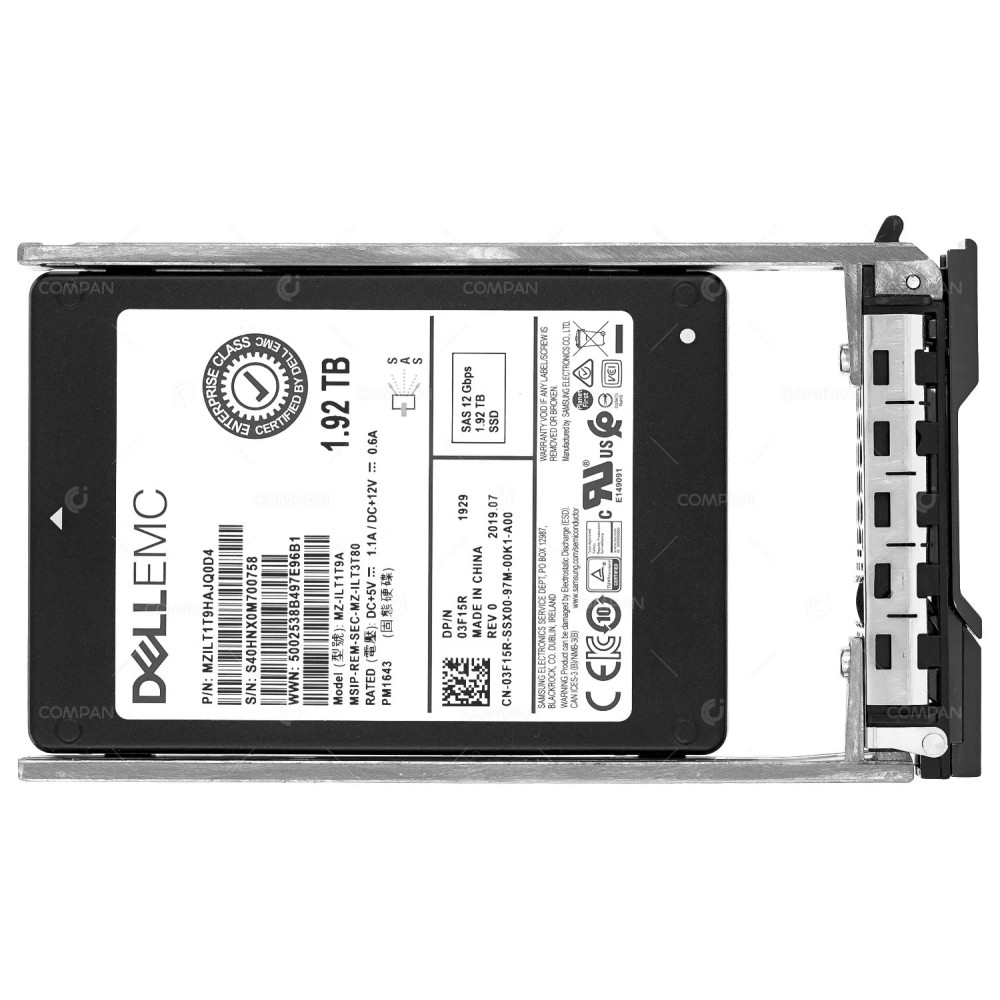 3F15R-CML  DELL SSD 1.92TB SAS 12G 2.5" SFF FOR DELL COMPELLENT