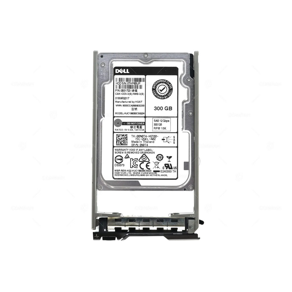 0N0T4  DELL 300GB 15K 12G SAS 2.5 SFF HARD DRIVE