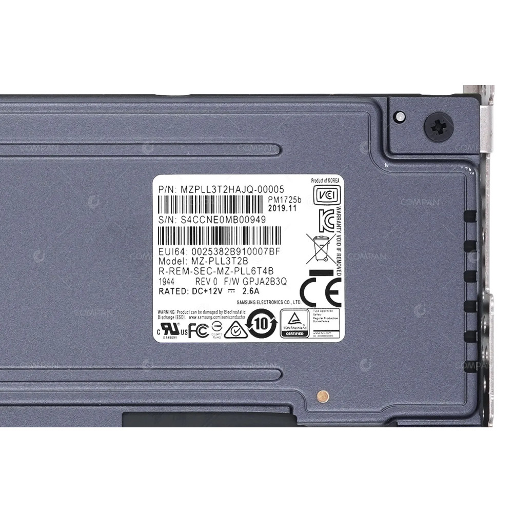 MZ-PLL3T2B  SAMSUNG PM1725B 3.2TB PCIE 3.0 X8 NVME SSD