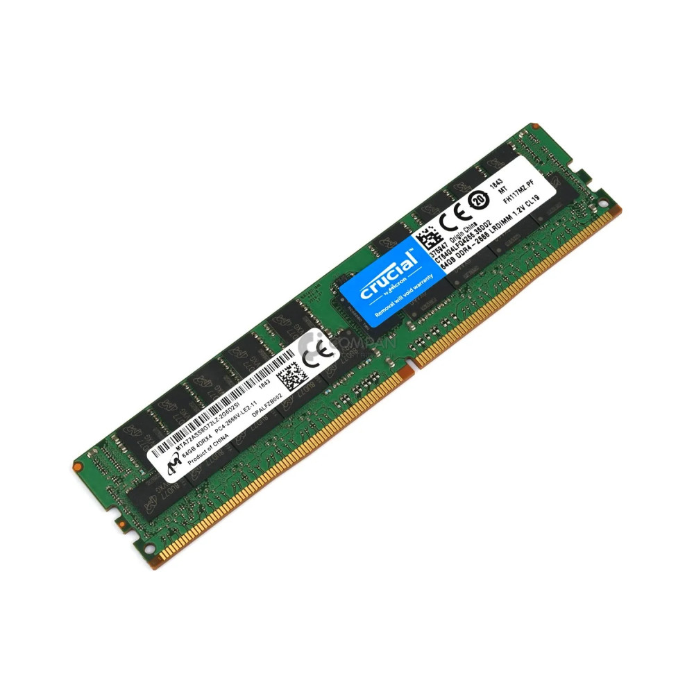CT64G4LFQ4266-36DD2 / CRUCIAL MEMORY 64GB 4DRX4 PC4-2666V LRDIMM DDR4