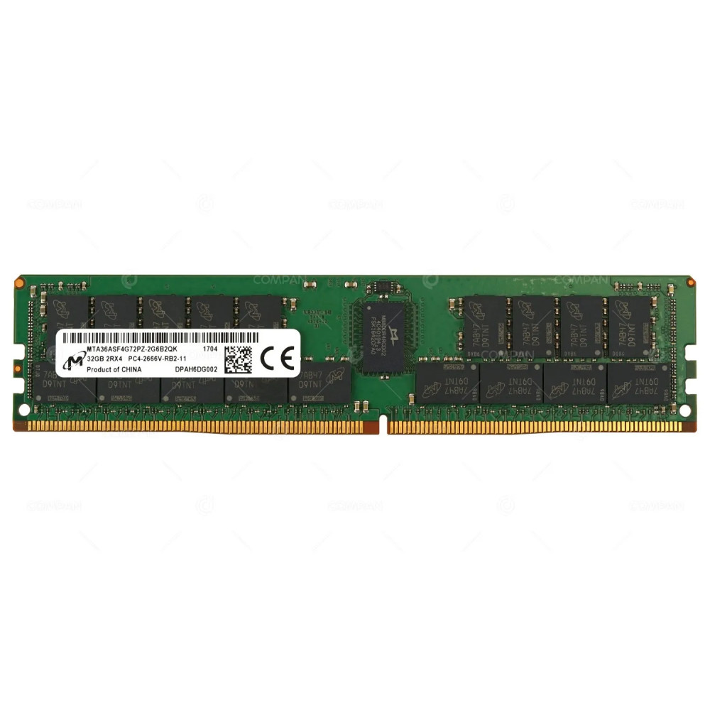 MTA36ASF4G72PZ-2G6B2 MICRON MEMORY 32GB 2RX4 PC4 21300V RDIMM 2666V DDR4 -