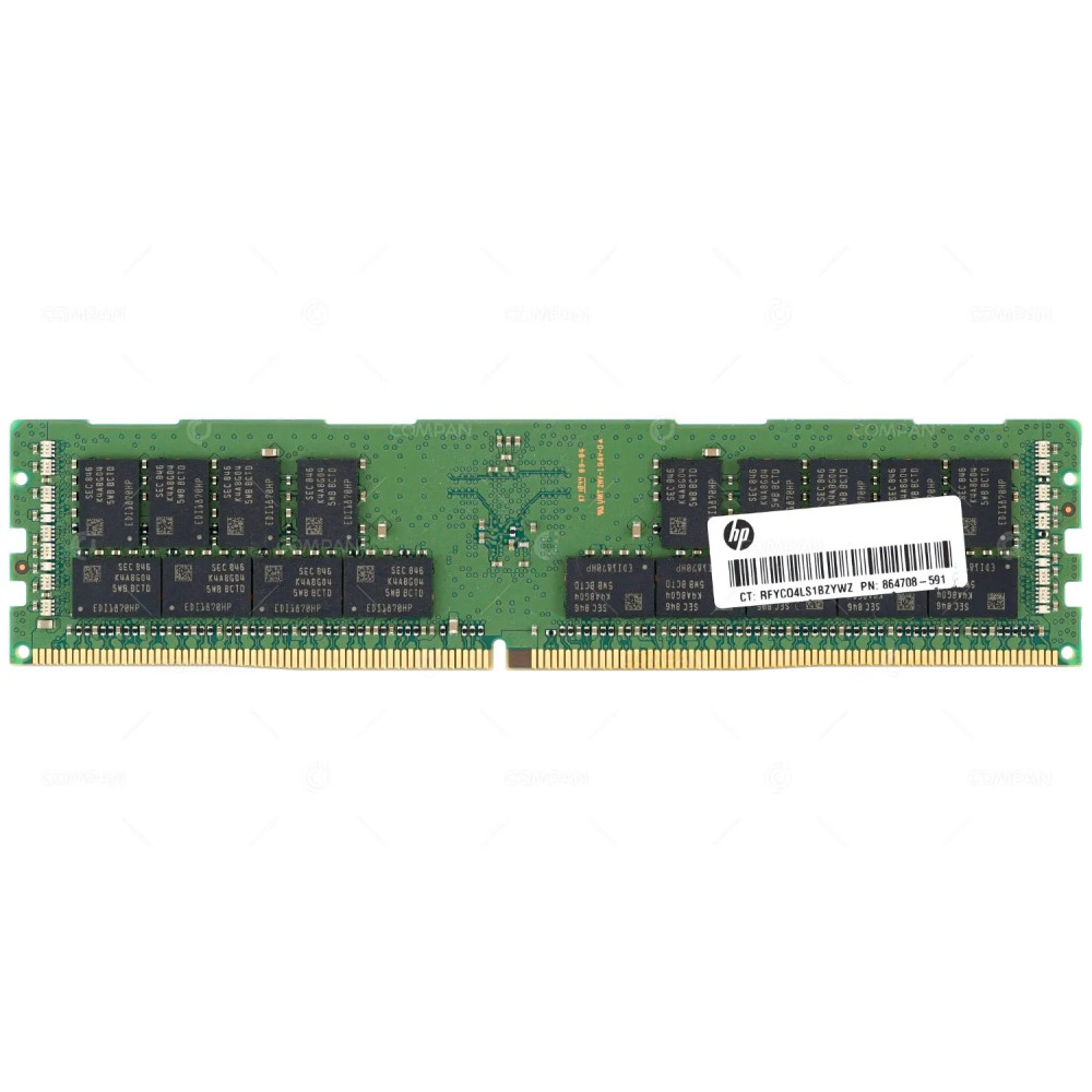 864708-591 HP MEMORY 32GB 2RX4 PC4 2666V ECC RDIMM SDRAM 288 PIN DDR4 21300V M393A4K40BB2-CTD