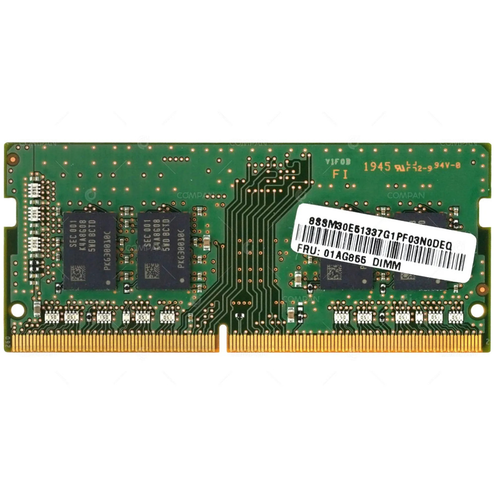 01AG855 LENOVO MEMORY 8GB 1RX8 PC4 2666V DDR4 21300V SO-DIMM FOR THINKPAD M471A1K43DB1-CTD