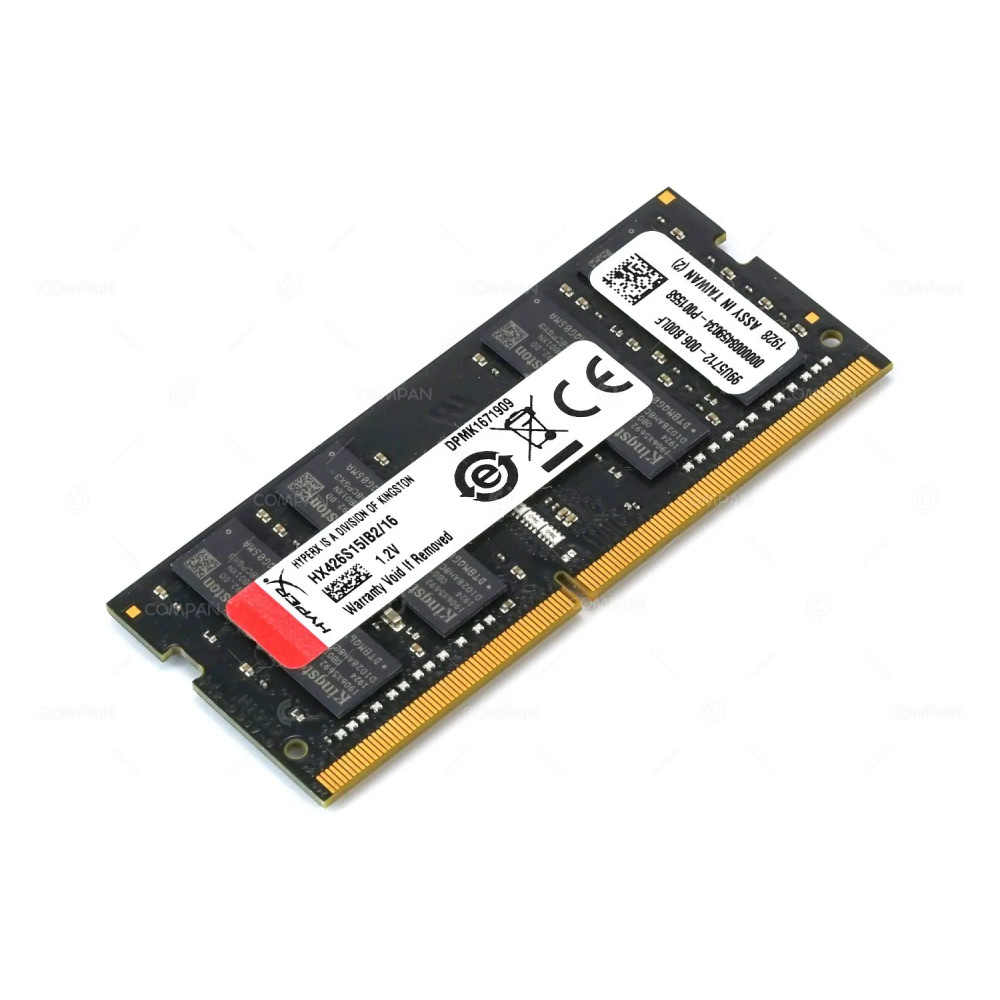 HX426S15IB2-16 HYPERX MEMORY 16GB 2RX8 PC4 2666V DDR4 21300V 260 PIN CL15 1.2V SODIMM UNBUFFERED NON ECC FOR LAPTOP HX426S15IB2/16, 99U5712-006.B00LF