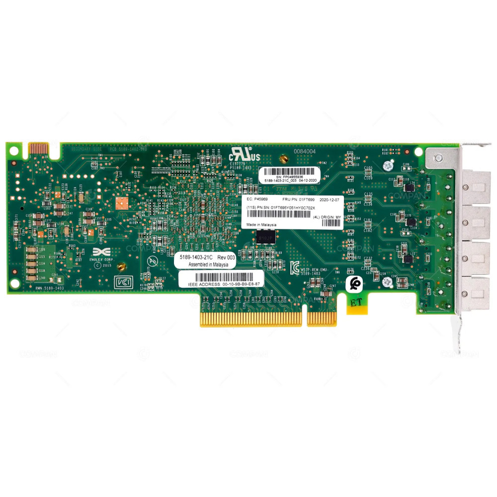 578E IBM 4 PORT 16GB SFP+ FIBRE CHANNEL PCIE3 ADAPTER 01FT699, 01FT695, 01FT698, 03HD006, 03HD008