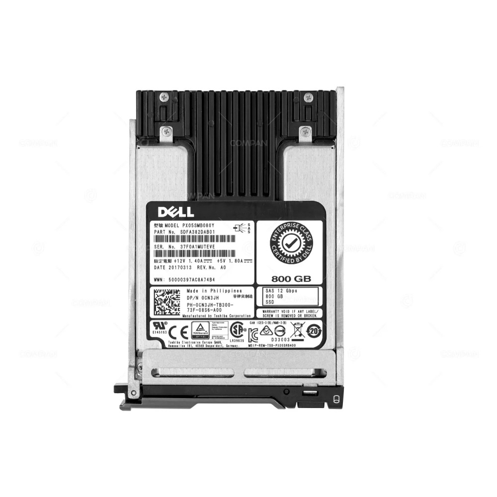 CN3JH DELL SSD 800GB SAS 12G 2.5" SFF HOT-SWAP FOR DELL POWEREDGE R SERIES