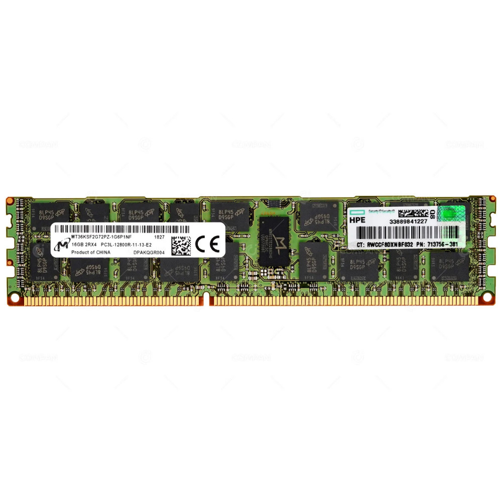 713756-381  HP MEMORY 16GB 2RX4 PC3L 12800R FOR INTEGRITY RX2800