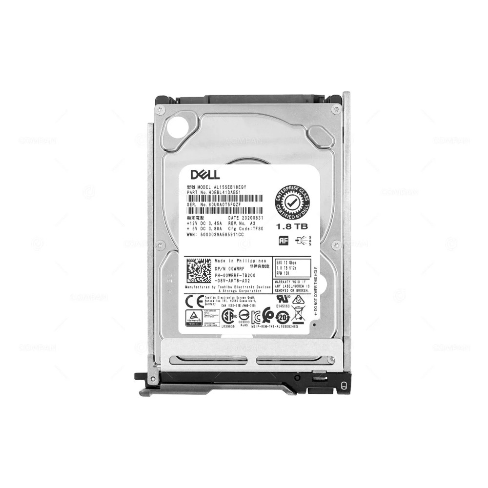0WRRF  DELL HDD 1.8TB 10K SAS 12G 2.5" SFF FOR DELL G13
