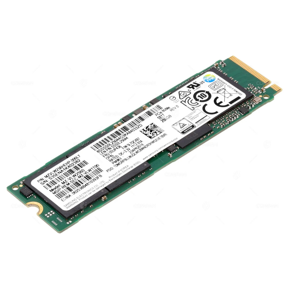 00UP436  LENOVO 256GB M.2 2280 PCIE 3.0 X4 NVME SSD