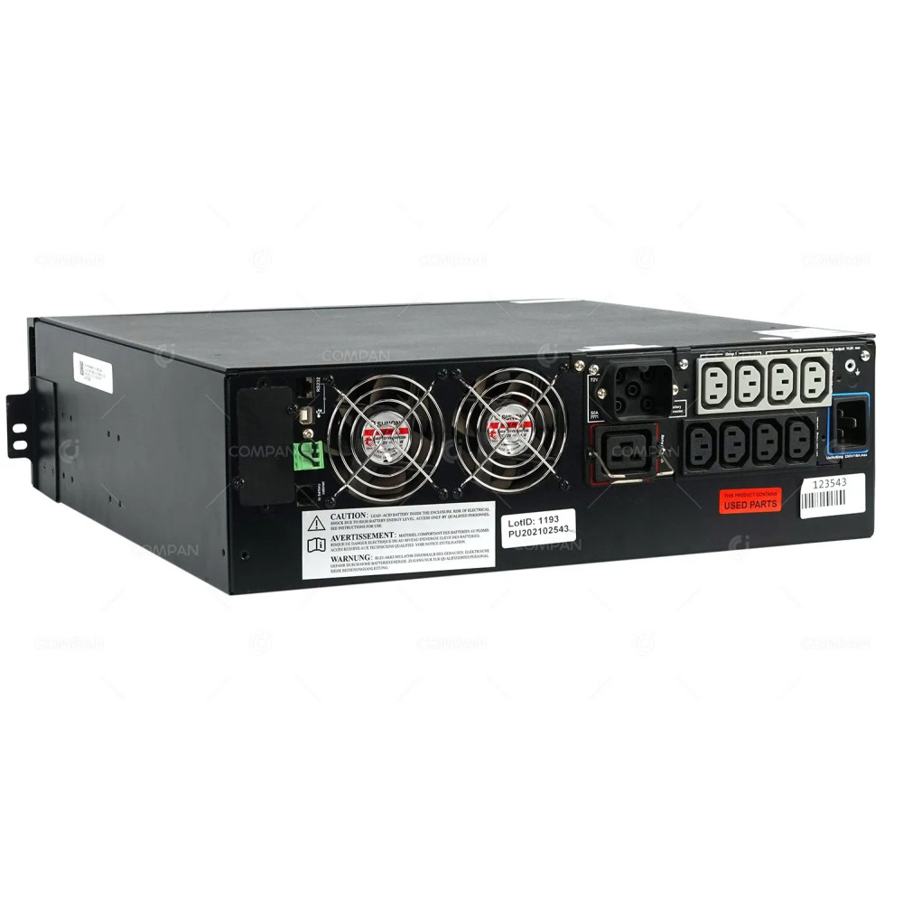 5PX3000IRT3U EATON 5PX 3000 VA 3U 2700W 1X C20 INPUT  8X C13 1X C19 UPS WITH BATTERIES  -