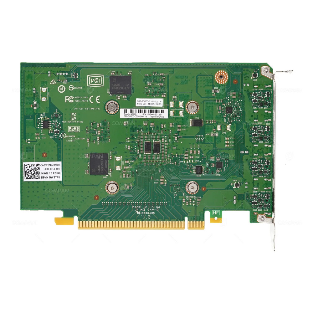 W2TP6  DELL NVIDIA QUADRO M2000 4GB GDDR5 MAXWELL 2.0 768 CUDA CORES PCIE 3.0 X16 GPU GRAPHICS ACCELERATOR FOR R7910