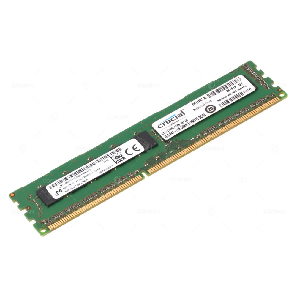 CT51272BD1608.18FKD  CRUCIAL MEMORY 4GB 2RX8 PC3 12800 DDR3 1600