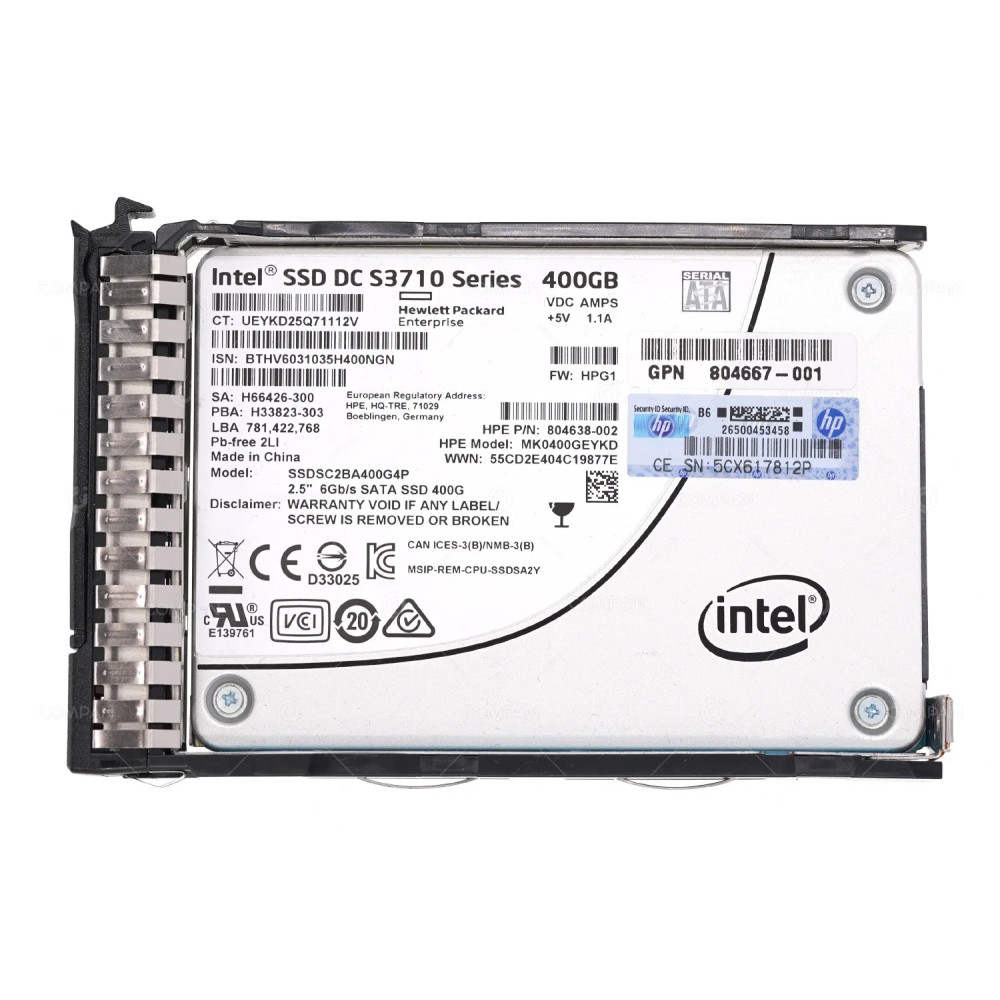 805387-001  HP 400GB 6G SATA 2.5 SFF SSD