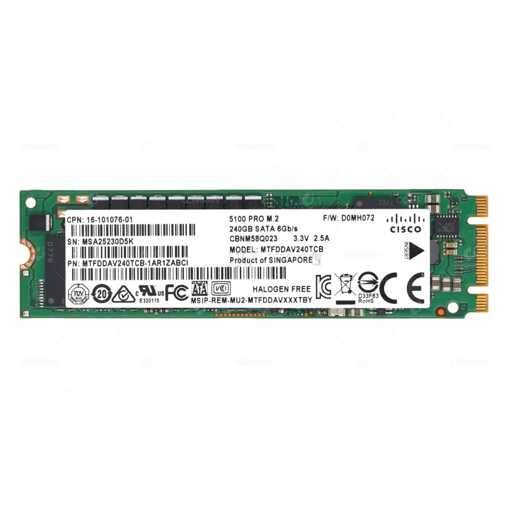 16-101076-01  CISCO 240GB 6G SATA M.2 2280 SSD