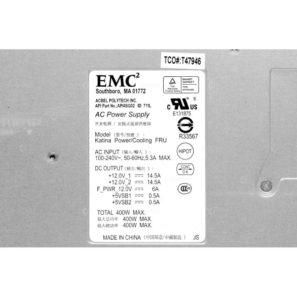 071-000-453 EMC 400W POWER SUPPLY FOR EMC DAE