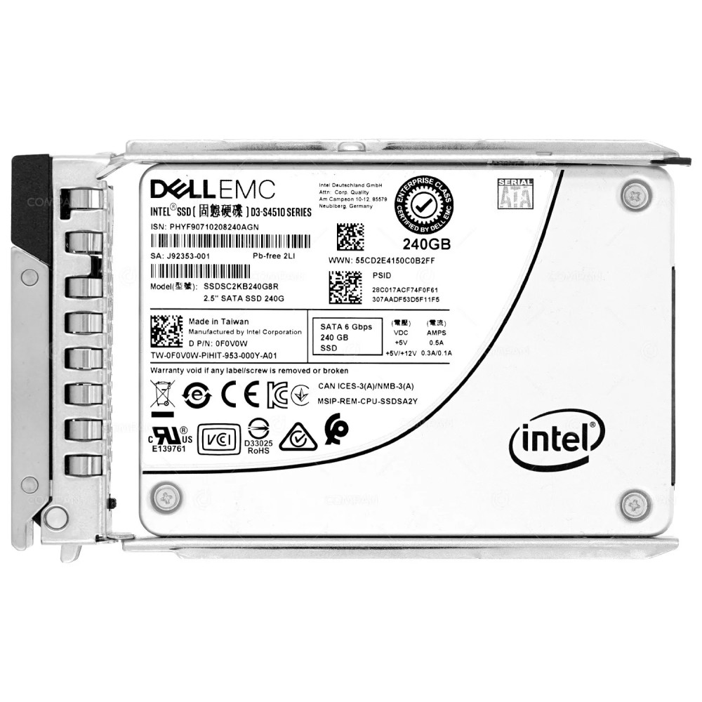 F0V0W  DELL 240G 6G SATA 2.5 SFF SSD FOR G14