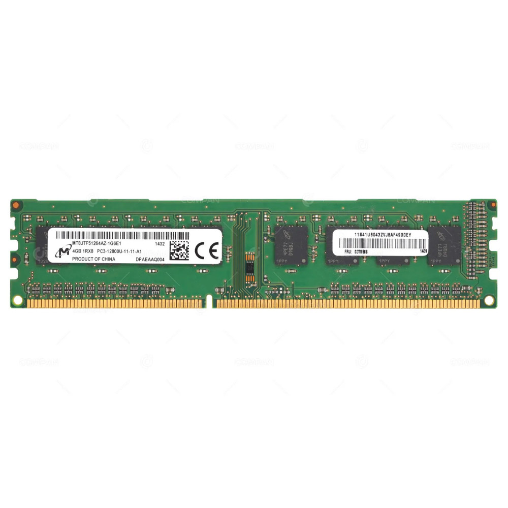 03T6566  IBM MEMORY 4GB 1RX8 PC3 12800U DDR3 NON-ECC
