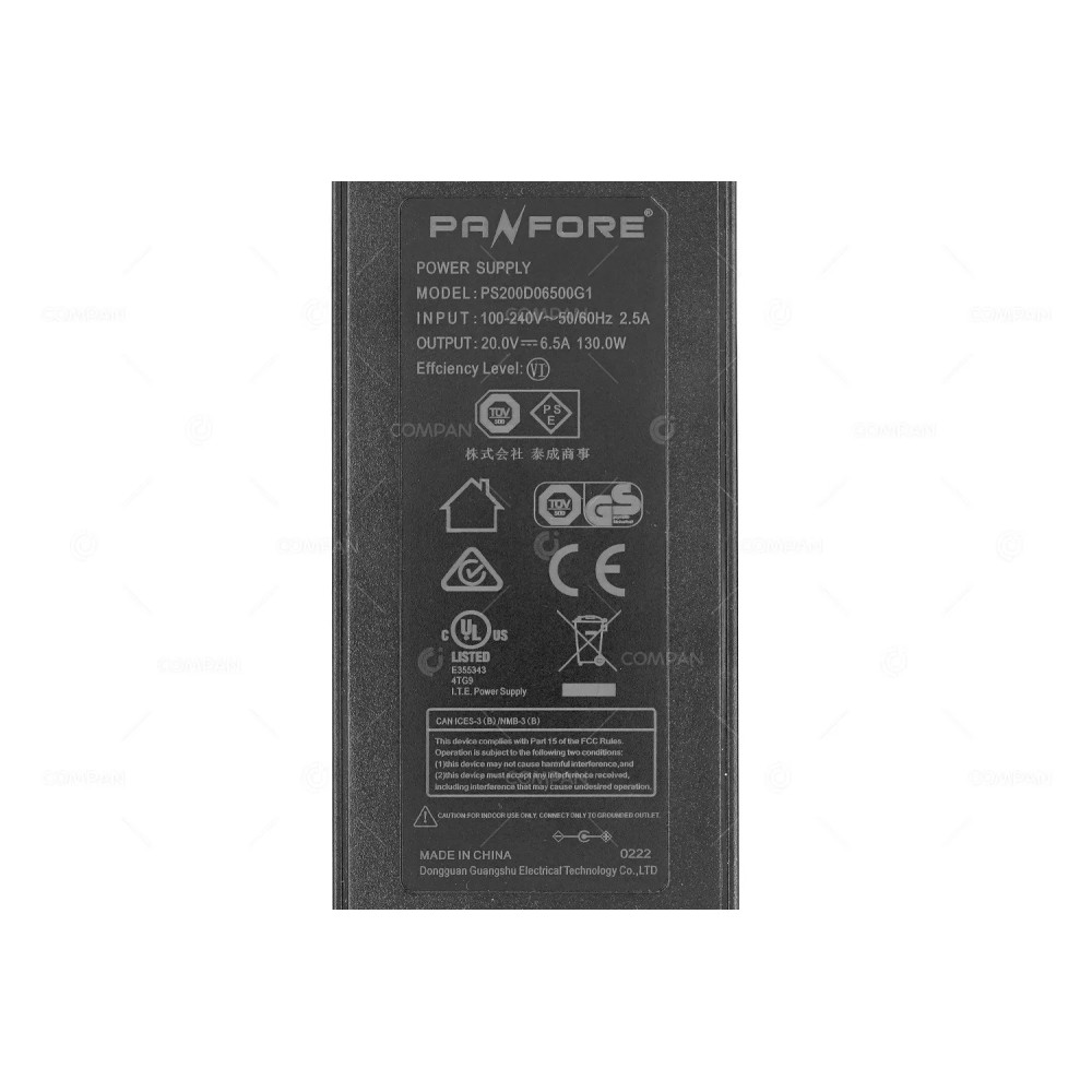 PS200D06500G1  PANFORE 100-240V 130W AC ADAPTER FOR 901908-W-EU DOCKING STATION