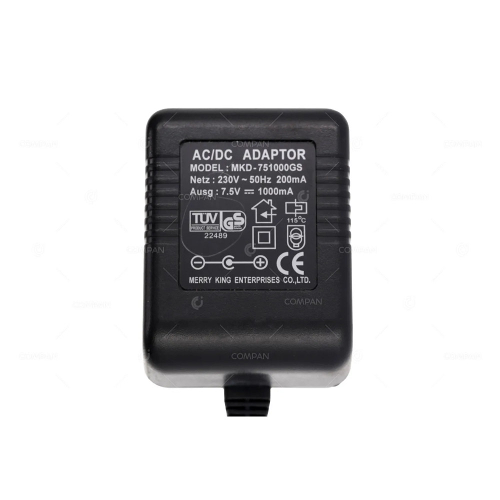 MKD-751000GS  MERRY KING 7.5V 1A 7.5W AC ADAPTER FOR NETGEAR