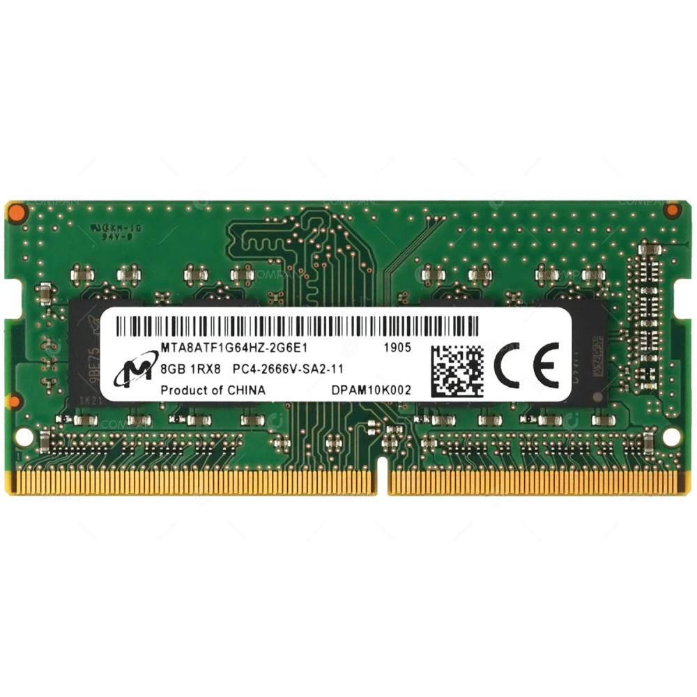 01AG841 LENOVO MEMORY 8GB 1RX8 PC4 2666V DDR4 21300V 266 PIN SO-DIMM UDIMM NON ECC FOR THINKPAD