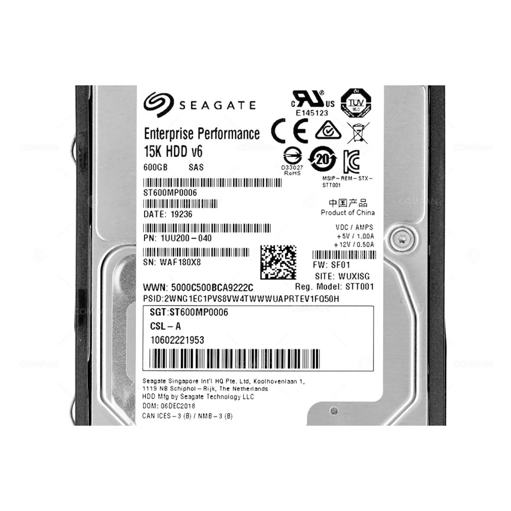 10602221953  FUJITSU HDD 600GB 15K SAS 6G 2.5" IN 3.5 LFF HOT-SWAP FOR ETERNUS