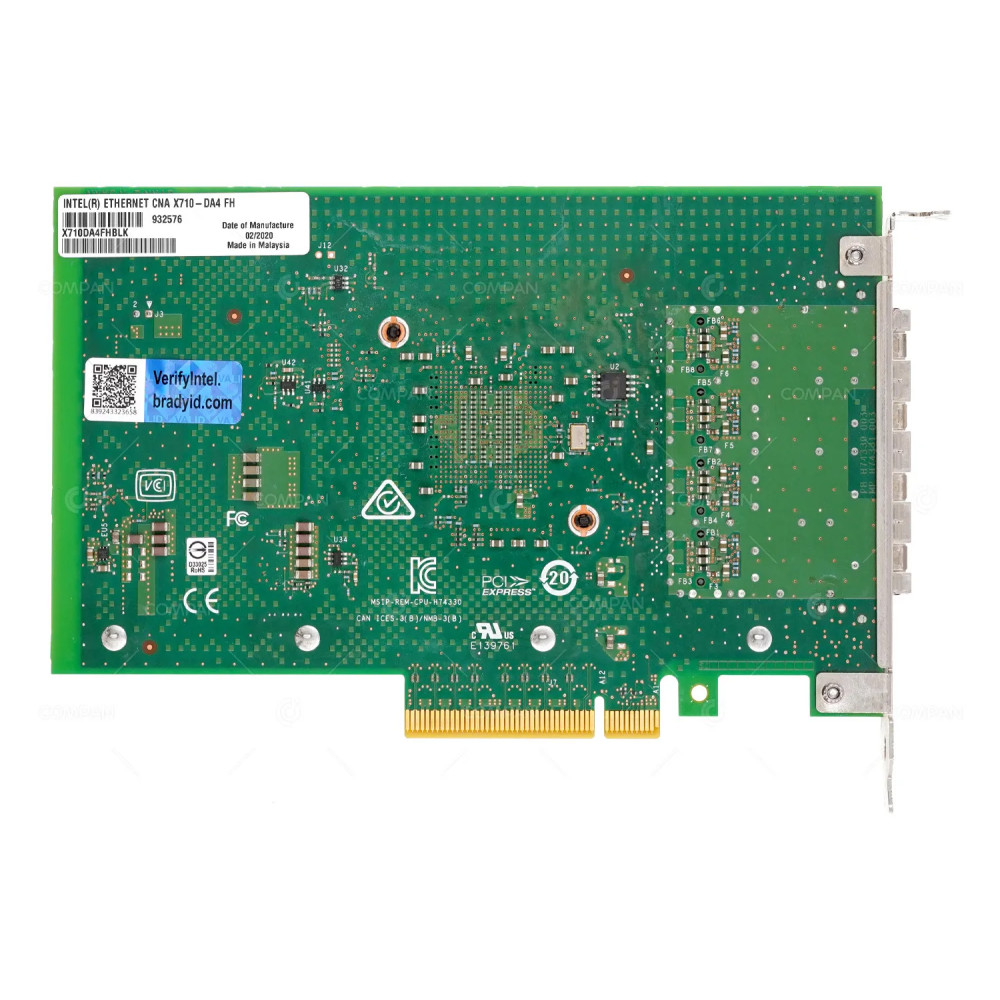 X710DA4FHBLK  INTEL CNA X710-DA4 FH 4-PORT 10G SFP+ NETWORK INTERFACE ADAPTER