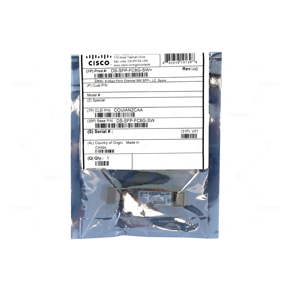 DS-SFP-FC8G-SW-NEW CISCO OPTICAL TRANSCEIVER 8GB SFP+ FC SWITCHING 850NM 300M