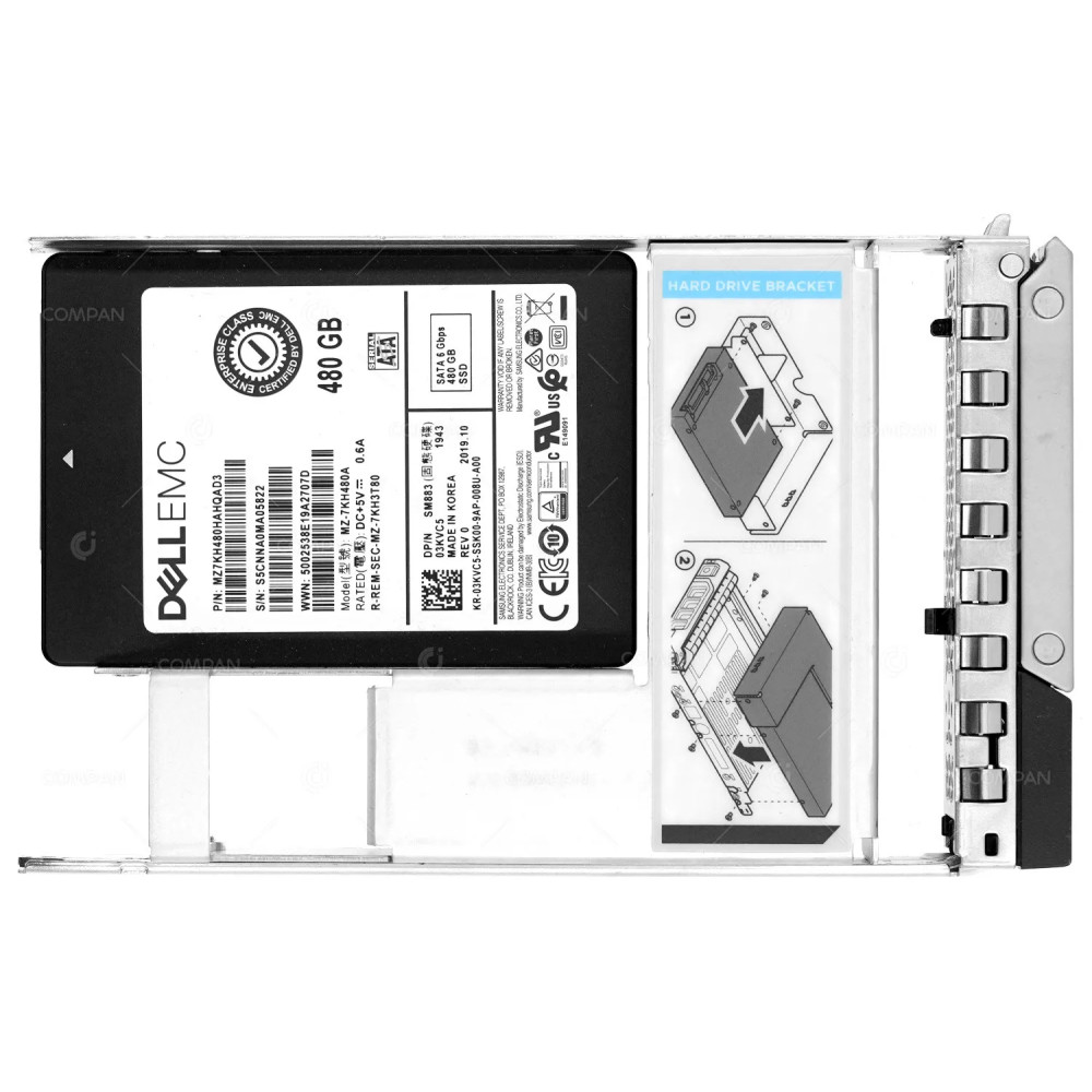 3KVC5 G14 LFF  DELL 480GB 6G SATA 3.5 LFF SSD FOR G14 G15
