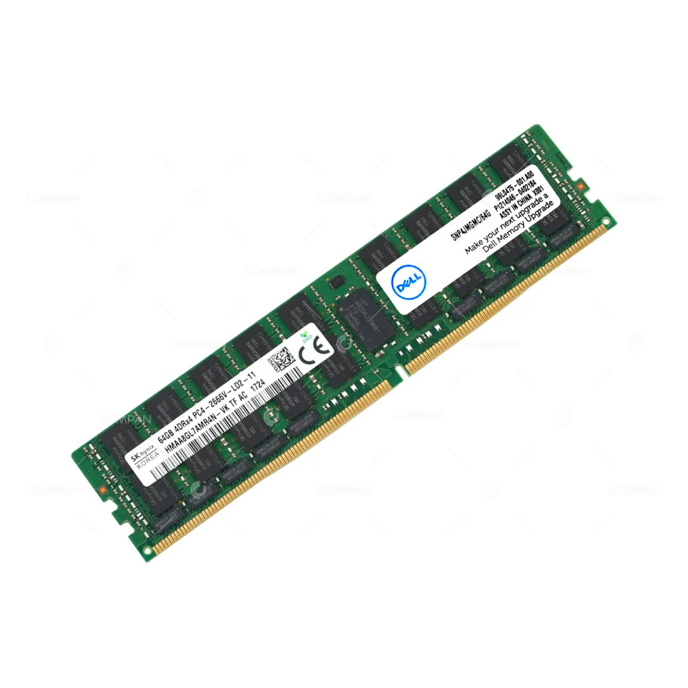 SNP4JMGMC-64G  DELL MEMORY 64GB 4DRX4 PC4 21300 DDR4 2666