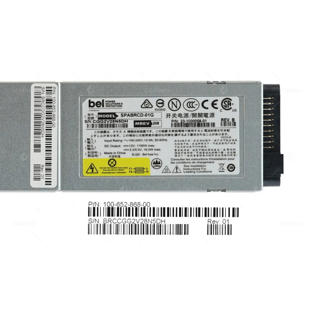 100-652-868-00 EMC 1100W POWER SUPPLY FOR BROCADE DS-6520B