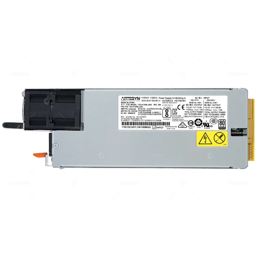 01EK250 IBM 900W AC POWER SUPPLY FOR FLASHSYSTEM 840 900