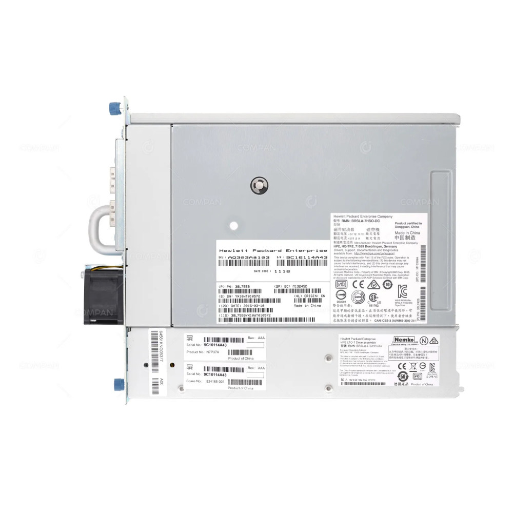 834168-001 HP LTO7 HALF HEIGHT SAS TAPE DRIVE FOR MSL 1/8 G2 MSL2024 MSL4048