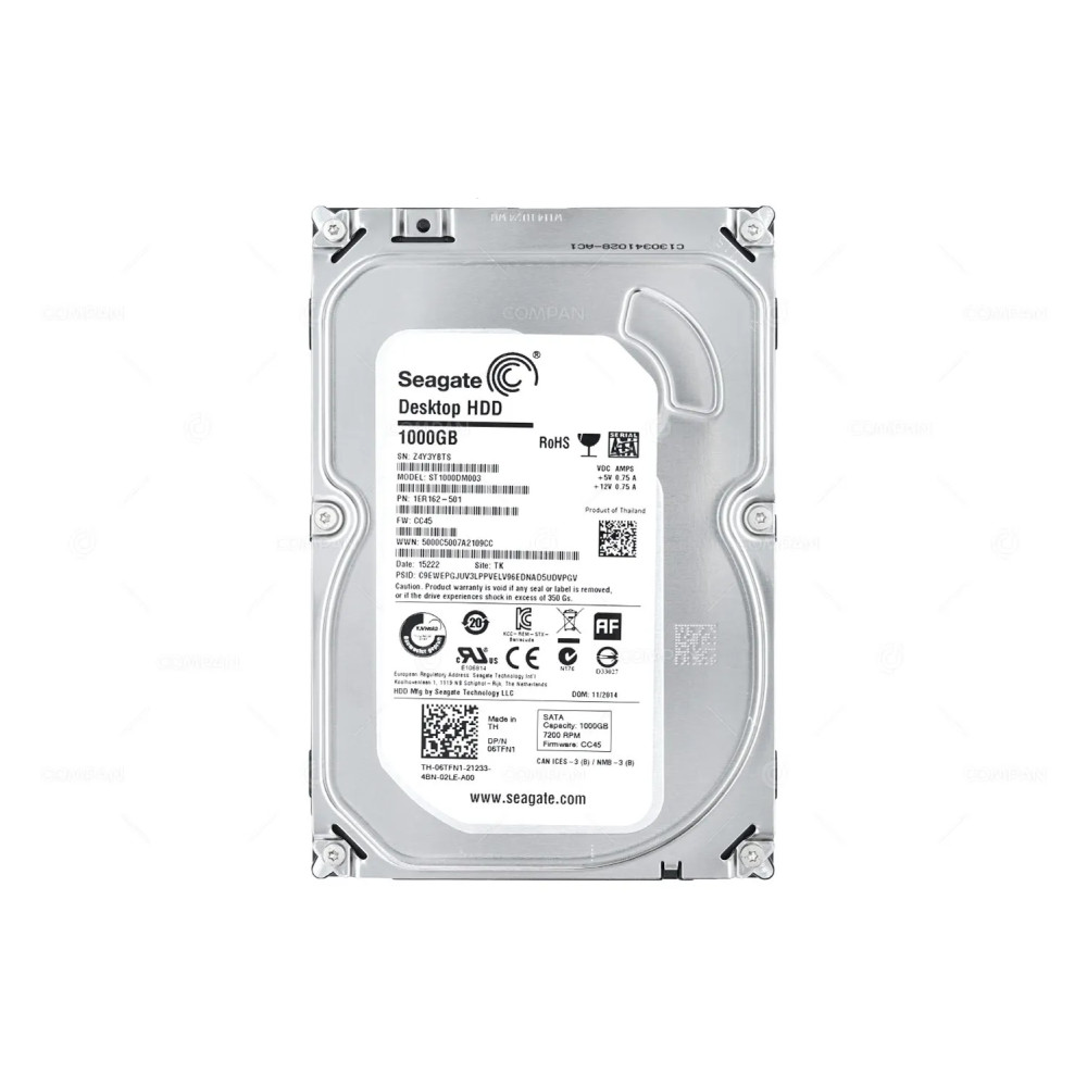 6TFN1 DELL HDD 1TB 7.2K SATA 6G 3.5" LFF