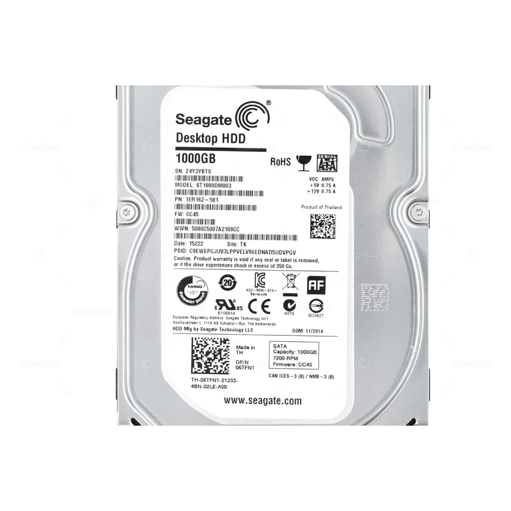 6TFN1 DELL HDD 1TB 7.2K SATA 6G 3.5" LFF