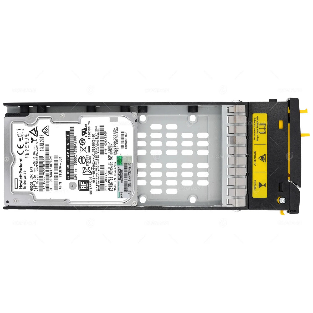 810764-001 HP HDD 600GB 15K SAS 12G 2.5" SFF FOR HPE STORESERV 8000
