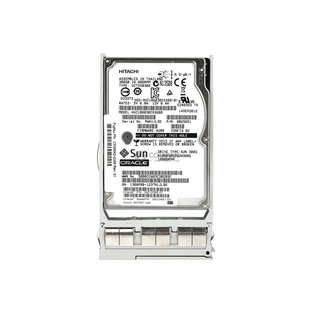 542-0388-01 SUN HARD DRIVE 300GB  10K 6G 2.5 SAS2 HOT-SWAP