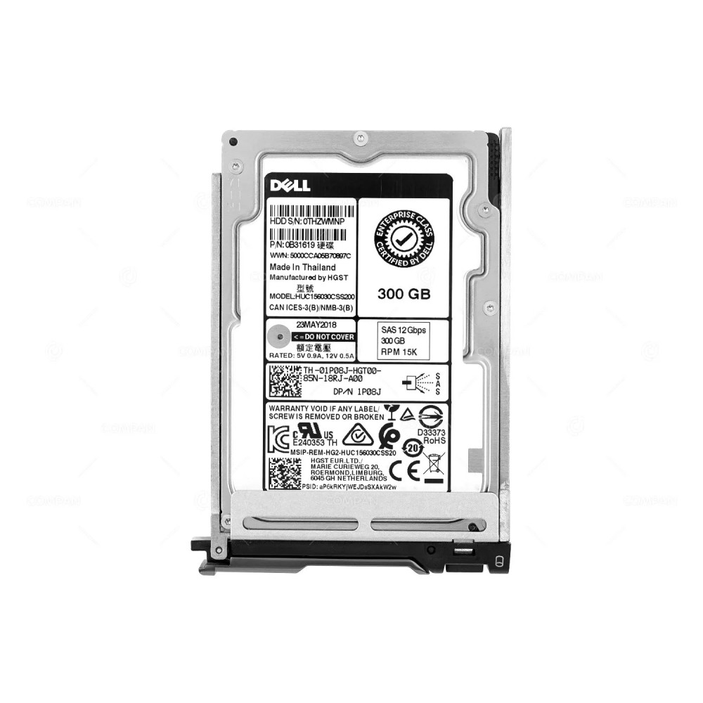 1P08J BLADE  DELL HDD 300GB 15K SAS 12G 2.5" SFF	FOR DELL POWEREDGE M630 VRTX