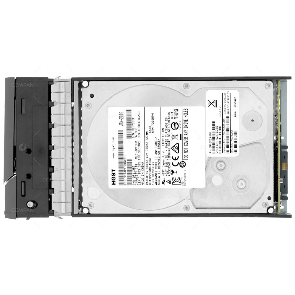X302A-R6  NETAPP HARD DRIVE 1TB 7.2K 3G SATA 3.5 LFF HOT-SWAP FOR DS4243