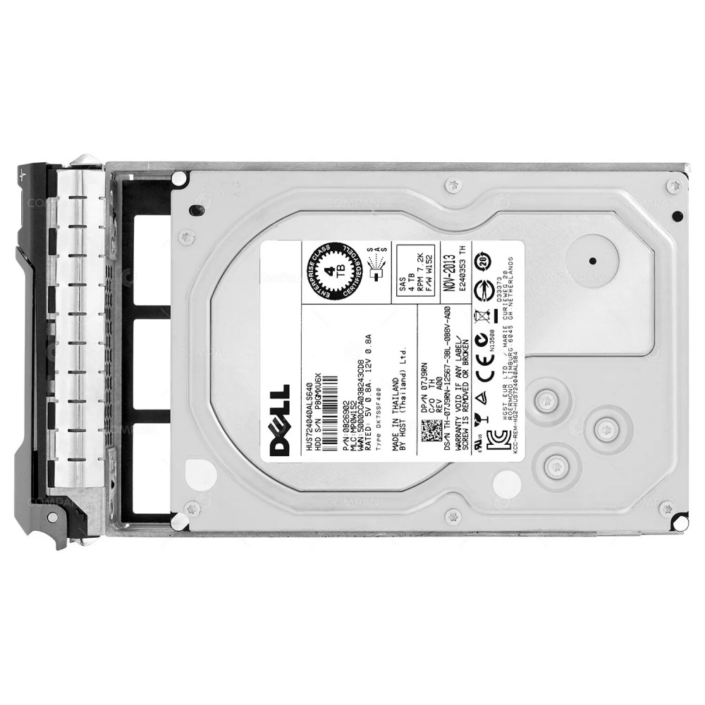 7J9RN  DELL HARD DRIVE 4TB 7.2K 6G 3.5 LFF SAS FOR POWERVAULT M-SERIES
