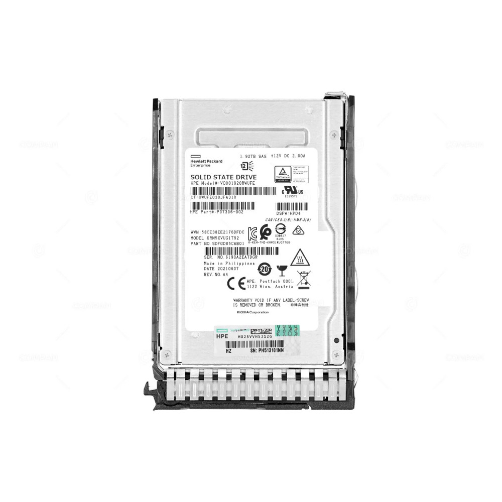 P37071  HP SSD 1.92TB SAS 12G 2.5" SFF FOR HPE PROLIANT G8 G9 G10
