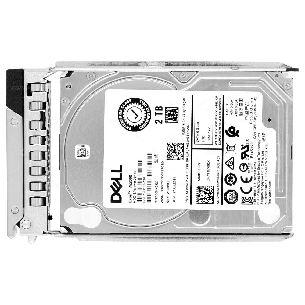 VR92X G14  DELL HARD DRIVE 2TB 7.2K 6G 2.5 SFF SATA G14