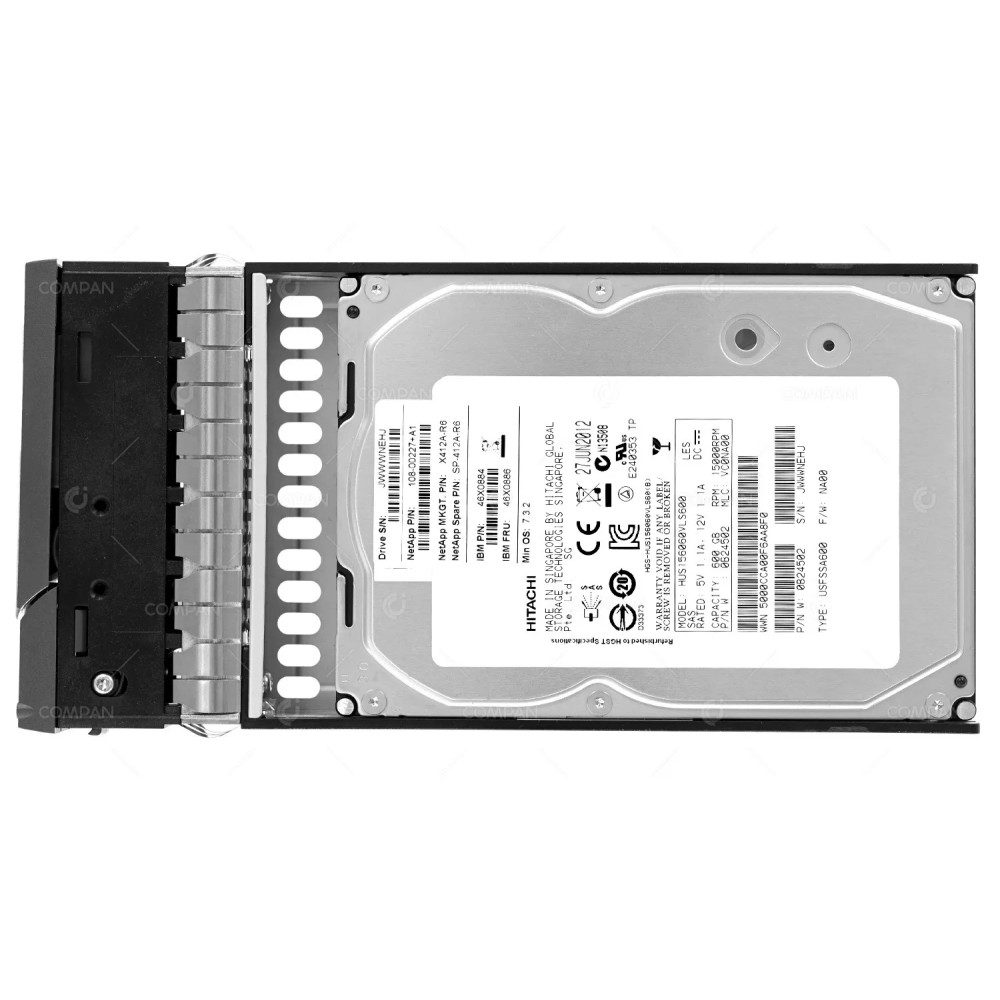 X412A-R6  NETAPP HDD 600GB 15K SAS 6G 3.5" LFF FOR NETAPP DS4243