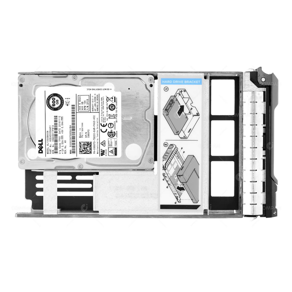 990FD LFF  DELL HARD DRIVE 600GB 15K 6G SAS 2.5 SFF IN 3.5 LFF G11 G12 G13