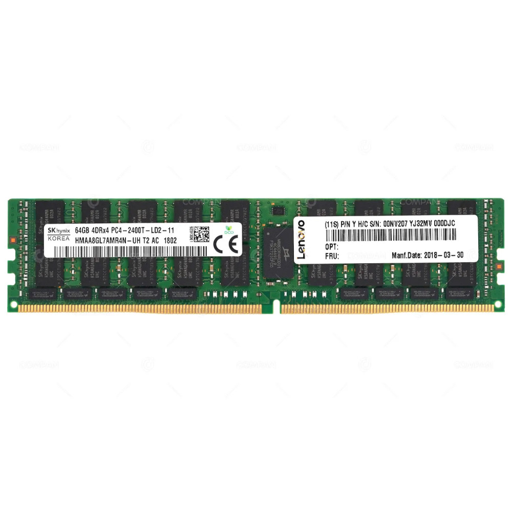 00NV207  LENOVO MEMORY 64GB 4DRX4 PC4 21300 DDR4 2666