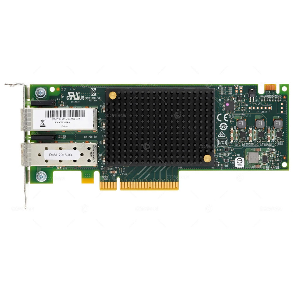 A3C40201684 LP  FUJITSU DUAL PORT 32G FIBRE CHANNEL PCIE X8 HOST BUS ADAPTER LOW PROFILE FOR RX2540 M5