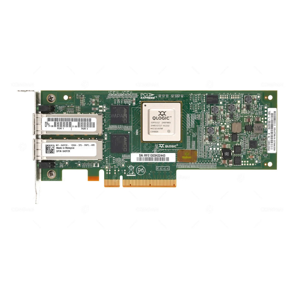42F2X LP  DELL QLOGIC QLE8152-T-DEL FC DUAL PORT 10G SFP+ PCIE X8 NETWORK ADAPTER LOW PROFILE FOR SC8000