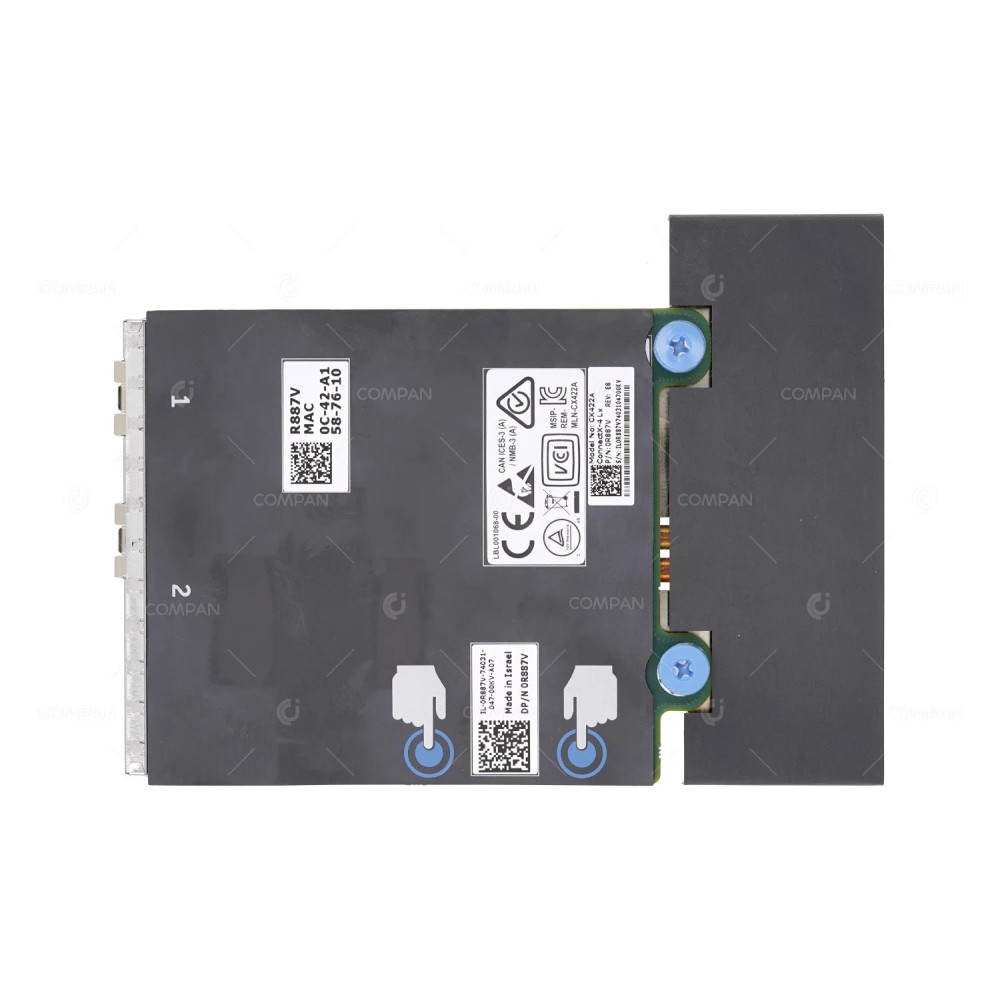 R887V  DELL CX422A CONNECTX-4 LX DUAL PORT 25G SFP28 PCIE GEN3 X8 NETWORK DAUGHTER CARD FOR R630 R640 R730 R730XD R740 R740XD R840 R930 R940
