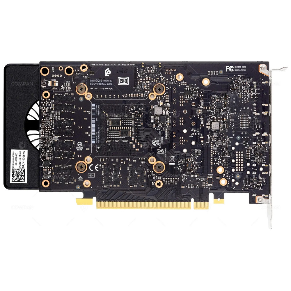 2G8WC  DELL NVIDIA QUADRO P2200 5GB GDDR5X PCIE 3.0 X16 4X DISPLAY PORT GPU GRAPHICS ACCELERATOR